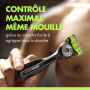 Gillette Labs Body + Intimate Rasoir Intime Homme, 8 Cartouches, Noir | Conçu pour le Rasage du Corps et du Pubis, Lames avec un