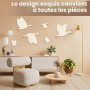 6 Pièces Décorations Muraux pour Chambre d'Enfant Cygne, Sticker Mural Enfants Bebe, Ensemble DIY Bois avec Adhésifs Forts, Déco