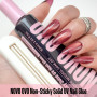 NOVO OVO Colle à ongles UV solide pour ongles à presser sur les ongles, 30 g, avec presse-tube, colle forte et durable non colla