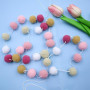 Guirlandes en Boule en Feutre 3Pcs Pom Poms Guirlande | 90 Pompons Guirlande Chambre Enfant 7,8 Pieds de Long pour Enfants Chamb