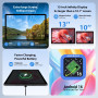 VELVDIVA Tablette 13 Pouces Android 16, Octa-Core 2.2GHz, 36Go RAM + 512Go ROM (2 to SD), 4G LTE + 5G WiFi, Écran,2944 * 1840, W