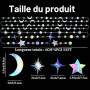 Guirlande Etoile Irisée 52ft Papier Mariage Anniversaire,Décoration Aïd | Guirlande etoile en papier, 52ft, cercles et points ir