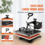 VEVOR Presse à Chaud Numérique 8 en 1 avec Plaque Chauffante de 29x38 cm | Machine de Sublimation Textile pour DIY T-shirts Mugs