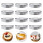 Keboyoe 12 Pièces Ø10cm Cercle à Pâtisserie Cercle Perforé Patisserie | pour Quiches Gâteaux Mini Pizzas, Cercle à Tarte Perforé