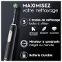 Oral-B Brosse à Dents Electrique Pro 1 avec 3 Brossettes de Rechange, Noire | 3 Modes de Nettoyage dont Douceur, Brossage avec d