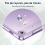 JETech Coque pour Samsung Galaxy Tab A9 Plus 11", Violet Clair | Étui Housse Dos Translucide Fin, Support 3 Volets, Veille/Révei