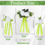 Deco Voiture Mariage, 13pcs Noeud Voiture Mariage Capot Porte Rétroviseur | Fleurs Artificielles Équipées de Ventouses, Idéales