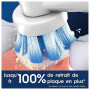 Oral-B Brossettes de Rechange Sensitive Clean, lot de 8, Blanches | Recharges Brosse à Dents Électrique Pro avec des Brins Ultra