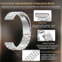 SeGinn Bracelet Métal pour Xiaomi Watch S5/5/S4/S4 Sport/2/2 Pro/S3/S1 Pro | Acier inoxydable 22 mm de remplacement pour Redmi W