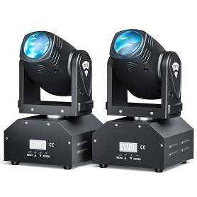 60W Mini Lyre LED Beam, RGBW Lumière de scène Têste Mobile, DMX512 Disco Lumière Effets Contrôlés par la Musique pour Club DJ Pa
