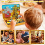 CREAFOMIFE 54 Pièces Blocs Magnétiques Miniatures - Jeu de Construction Magnétique pour Enfants 3+ avec Coffret de Rangement en