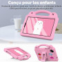 A-BEAUTY Coque pour Xiaomi Redmi Pad SE 8,7" 4G 2024, Rose | Housse de Protection Antichoc avec [Bandoulière] [Poignée et Suppor