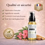Huile de Fenugrec pour Poitrine, Fesses, Hanches, Acné, Cheveux | 100% naturelle, nouvelle odeur de Rose, bio (50 ml)