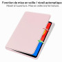 A-BEAUTY Coque Rotative pour Xiaomi Redmi Pad SE 8,7" 4G 2024 Rose | avec Porte-Stylet, Étui Rotation à 360 Degrés Support, Réve