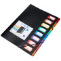 Viquel – Trieur A4 Noir, 8 Compartiments, Fermeture Élastique, Porte-Documents avec onglets pour Classement, Archivage et Organi