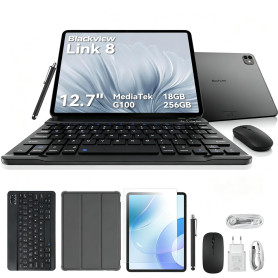 Blackview Link 8 Tablette 13 Pouces, Android Tablette avec Clavier & Stylet | 18Go RAM+256Go ROM, 8400mAh, Gemini AI MediaTek G1