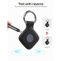 toergy Lot de 4 Coques de Protection en Silicone avec Porte-clés, compatibles avec Le Traceur UGREEN Tracker Tag, Noir, Rouge, B