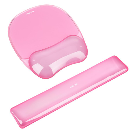 MOSISO Repose-poignet Gel pour Souris & Claviers, Tapis Souris Érgonomique Irrégulier, Base Antidérapante, Gel Rafraîchissant po