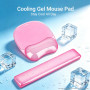 MOSISO Repose-poignet Gel pour Souris & Claviers, Tapis Souris Érgonomique Irrégulier, Base Antidérapante, Gel Rafraîchissant po