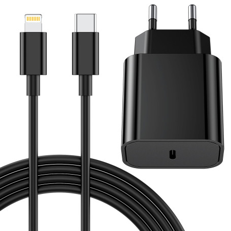 LumFocus 25W Fast Charger for iPhone and 2M Cable, 【MFi Certified】 Fast Charger for iPhone 14/14 Plus/14 Pro/14 Pro Max/13/12/11