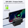 LumFocus 25W Fast Charger for iPhone and 2M Cable, 【MFi Certified】 Fast Charger for iPhone 14/14 Plus/14 Pro/14 Pro Max/13/12/11