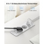 Multiprise encastrable avec USB - Prise de Table escamotable avec 2 Ports USB C (20 W) et 2 Ports USB A - Prise encastrable pour