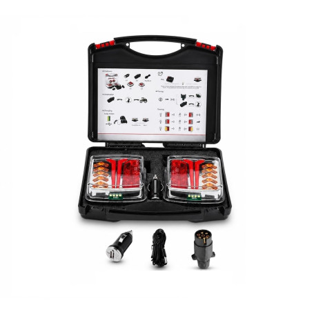 Kit de feux arrière magnétiques sans fil pour remorque 12–24 V - Kit de feux arrière LED R65