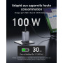 Anker Prime Chargeur USB-C 100 W GaN, 3 Ports | Chargeur mural pliable et compact, pour MacBook, iPad, iPhone 16/16 Plus/16 Pro 