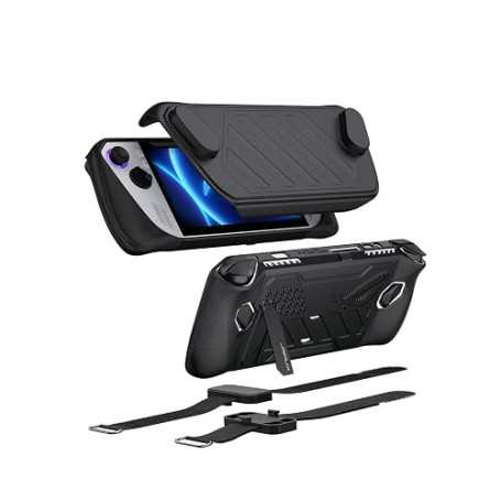 JSAUX PC0109 ModCase pour ROG Ally 2023, étui avec façade amovible | Façade amovible, 4 emplacements MicroSD, 2 sangles Velcro p