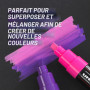 Posca 153544841 Lot de 8 Marqueur peinture avec encre à base d'eau et pointe aiguille extrafine calibrée de, 0,7 mm