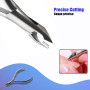 Coupe Cuticule Ongle Professionnel en Acier Inoxydable Longivia® Pince Coupante de Precision avec Repousse Cuticules Ciseaux Rem
