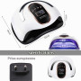 Beyao Lampe LED professionnelle pour ongles 168 W Sèche-ongles UV Machine Nail Art maison salon avec capteur automatique, 4 minu
