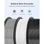 ELEGOO Filament PLA+ 1,75mm Blanc 4KG | PLA Plus Haute Résistance 3D, Précision Dimensionnelle ±0,02mm, Bobine 1kg, Compatible a