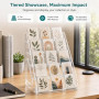HINATDD Présentoir Cartes Collection, Étagère 5 Niveaux Transparente | Support en PET Cristallin, Organisation Polyvalente, Prés