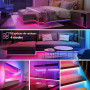 TASMOR Ruban LED 2M, Bande LED USB Multicolore Lumière avec Télécommande, 16 Couleurs et 4 Modes Rétroéclairage TV, RGB LED Cham