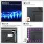 TASMOR Ruban LED 2M, Bande LED USB Multicolore Lumière avec Télécommande, 16 Couleurs et 4 Modes Rétroéclairage TV, RGB LED Cham