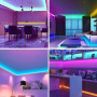 Tenmiro Ruban Led 30m,Led Chambre,Bande Led Autocollant Contrôlé par APP&Avec télécommande 44 touches, Pliable, Multicolore, Tim