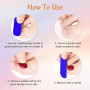 Viugex 24 Pièces Rose Nude Faux Ongles Pieds Court Carré, Français Strass Pailletés Faux Ongles D'orteil à Coller, Pleine Couver