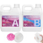 1400ml 15A Kit de Fabrication de moules en Silicone, Caoutchouc de Silicone Liquide pour Le Moulage, Non Toxique, Facile à Utili