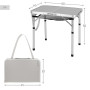AKTIVE Table Pliante, 60X45X56 cm, Butées Antidérapantes, Panneau Mdf, Structure en Aluminium, Supporte 30 kg, Maille Amovible,