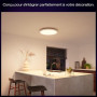 Philips Hue Devote Plafonnier Slim, S, 291 mm Rond, Blanc | White and Color Ambiance, Smart LED, 16,6 W, Variation Intensité Lum