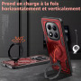 KANSi Coque pour Xiaomi POCO M8 Pro 5G, Militaire Etui Antichoc Housse avec Téléphone avec Anneau et Support - Coques Rouge