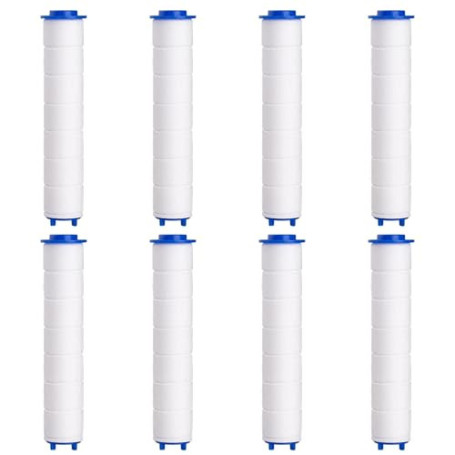 VEGCOO Filtre Pommeau de Douche，8 Pcs Filtre Douche en Coton PP de Douchette Anti-calcaire Amovible pour Douchette (95mm)