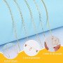 Euakee Lot de 5 rouleaux de chaîne à maillons dorés - Au mètre - Accessoires de fabrication de bijoux avec 50 breloques en acier