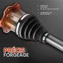 Frankberg 2x Arbre de transmission sans bague ABS, essieu avant | 8K0407451DX Compatible avec: A4 Avant 8K5, A4 Allroad 8KH, A5