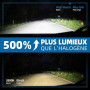 Sinoparcel H7 LED Ampoule de Phare, Feux de Croisement/Route 2 Pcs | Lampe Anti-erreur Homologué, 6500K Blanc, Taille 1:1 Halogè