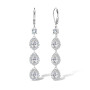ALEXCRAFT Boucles d'Oreilles Pendantes Femme Argent Or Goutte Zircone | Hypoallergénique Longues Boucles d'Oreilles Pendantes Ar