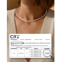 CASSIECA Tennis Collier Zircon Femme Collier Or/Argent Ras du Cou Collier Chaine Argent Femme Choker Collier Simples Diamant Syn