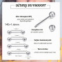 CASSIECA 12Pcs 14G Piercing Teton et Langue pour Femme en Acier Chirurgical - Barbells Argent Bijoux Mamelon