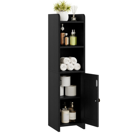 Lomojo Petite Armoire de Rangement pour Salle de Bain, Organiseur de Salle de Bain sur Pied pour Petits espaces, Fond d'angle ét